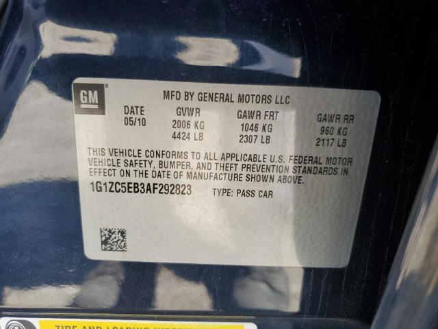 1G1ZC5EB3AF292823 - 2010 CHEVROLET MALIBU 1LT BLUE photo 12