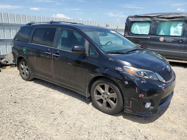 5TDXZ3DC0HS784019 - 2017 TOYOTA SIENNA SE BLACK photo 4