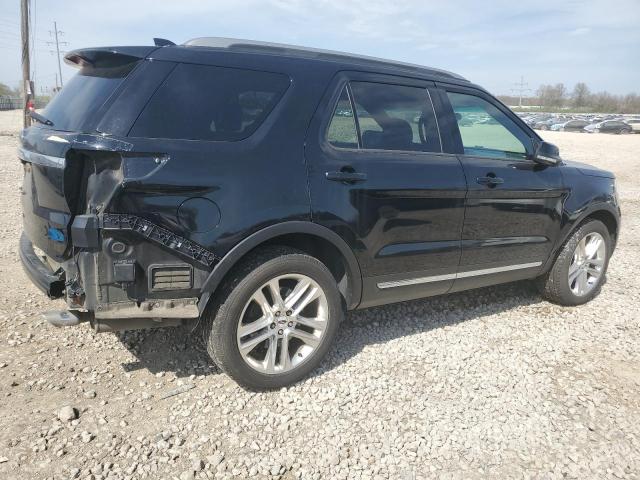 1FM5K8D89HGB61654 - 2017 FORD EXPLORER XLT BLACK photo 3