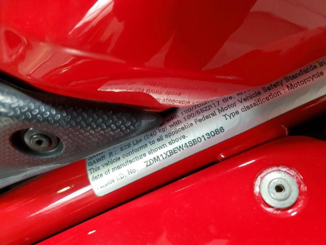 ZDM1XBEW48B013086 - 2008 DUCATI 1098 BASE RED photo 13