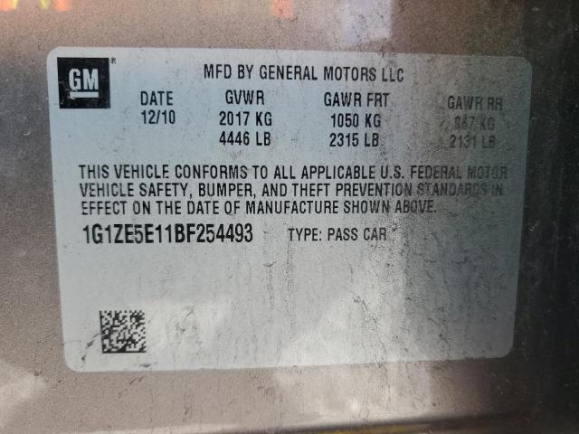 1G1ZE5E11BF254493 - 2011 CHEVROLET MALIBU LTZ BEIGE photo 12