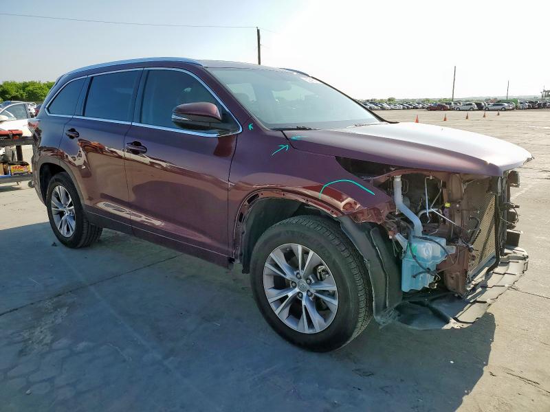 5TDKKRFH6ES026000 - 2014 TOYOTA HIGHLANDER XLE 栗色 照片 4