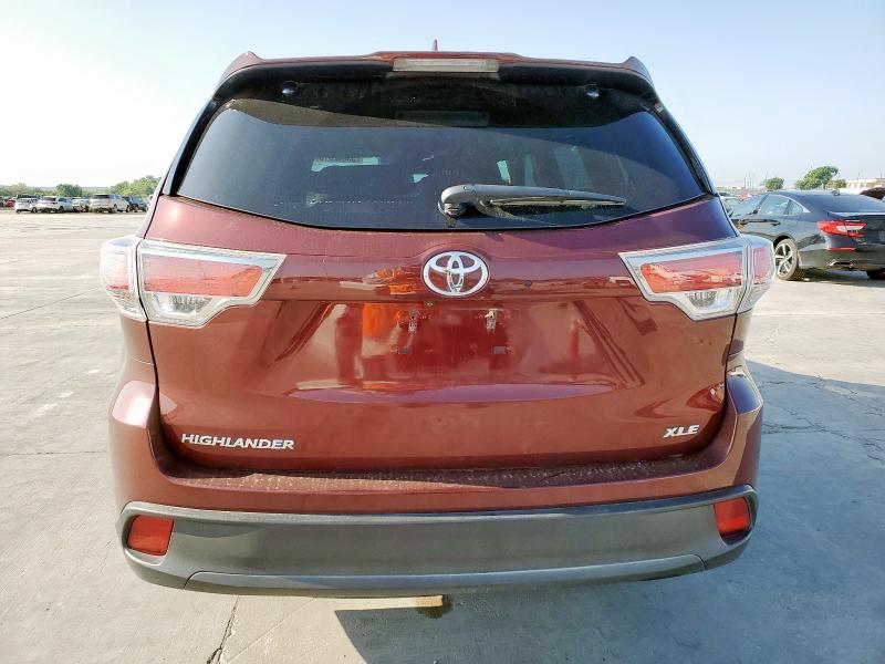 5TDKKRFH6ES026000 - 2014 TOYOTA HIGHLANDER XLE 栗色 照片 6