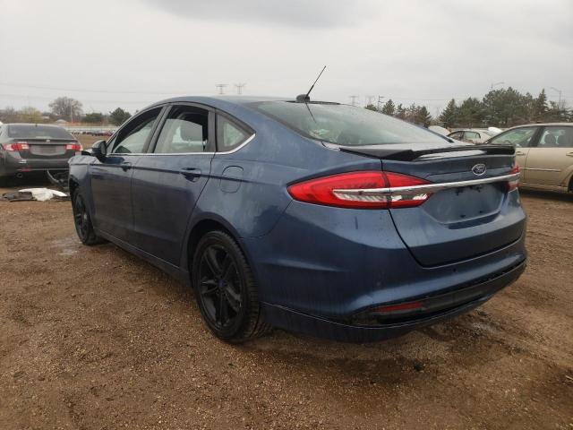 3FA6P0H75JR190831 - 2018 FORD FUSION SE Niebieski zdjęcie 2