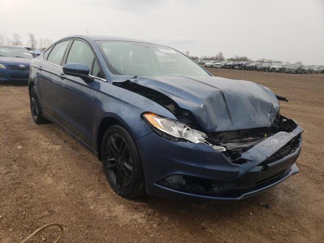 3FA6P0H75JR190831 - 2018 FORD FUSION SE Niebieski zdjęcie 4