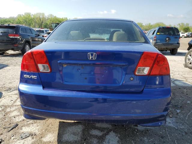 1HGES16374L014068 - 2004 HONDA CIVIC DX VP ლურჯი ფოტო 6