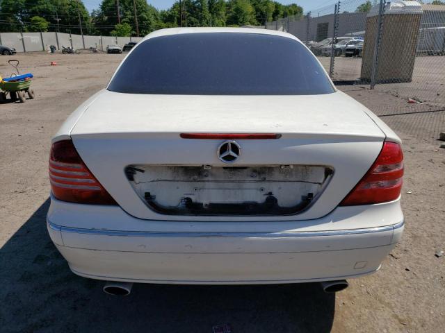 WDBPJ75J02A021609 - 2002 MERCEDES-BENZ CL 500 WHITE photo 6