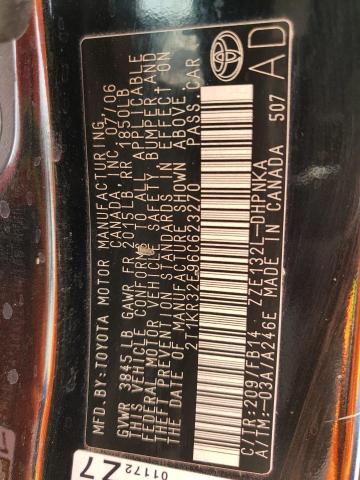 2T1KR32E96C623270 - 2006 TOYOTA COROLLA MA XR BLACK photo 13