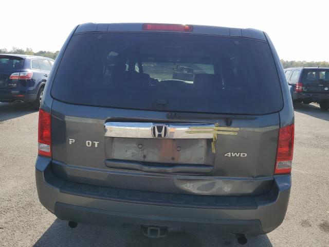 5FNYF4H24AB032869 - 2010 HONDA PILOT LX GRAY photo 6