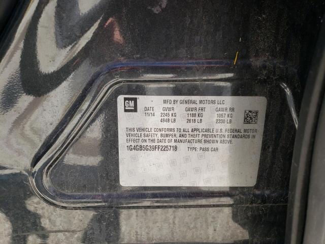 1G4GB5G39FF225718 - 2015 BUICK LACROSSE CHARCOAL photo 12