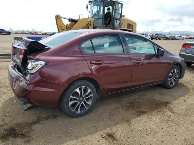 19XFB2F82EE022416 - 2014 HONDA CIVIC EX BURGUNDY photo 3