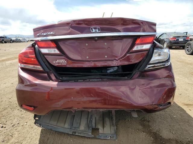 19XFB2F82EE022416 - 2014 HONDA CIVIC EX BURGUNDY photo 6