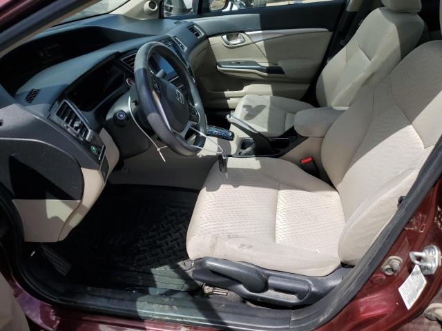 19XFB2F82EE022416 - 2014 HONDA CIVIC EX BURGUNDY photo 7