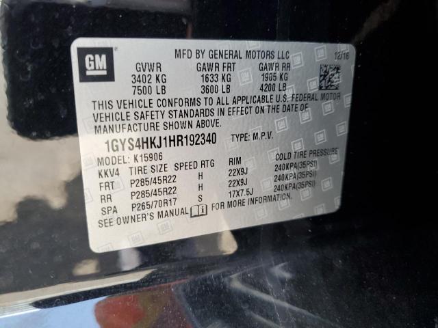 1GYS4HKJ1HR192340 - 2017 CADILLAC ESCALADE ESV LUXURY 黑色 照片 13
