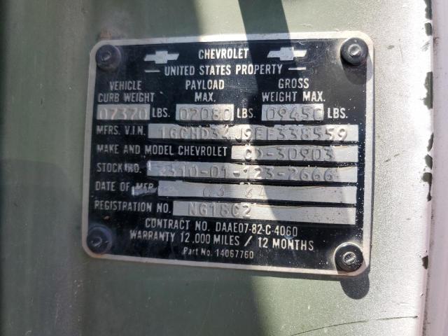 1GCHD34J9EF338559 - 1984 CHEVROLET D30 MILITARY POSTAL UNIT WHITE photo 12