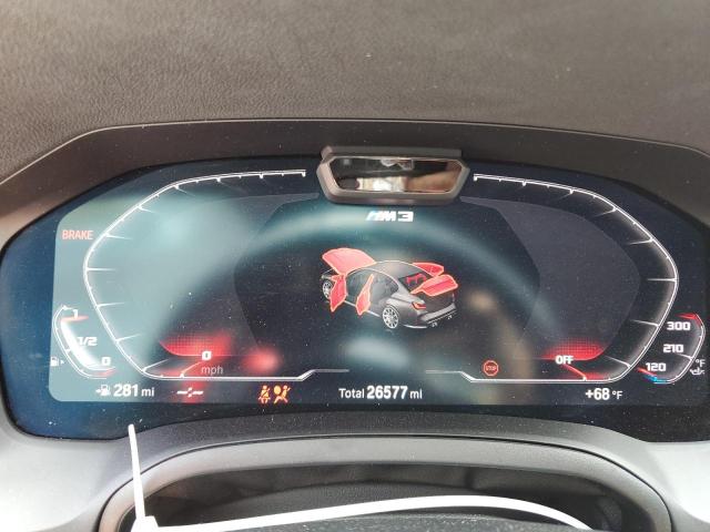 WBS33AY02MFL41779 - 2021 BMW M3 COMPETITION GRAY photo 9