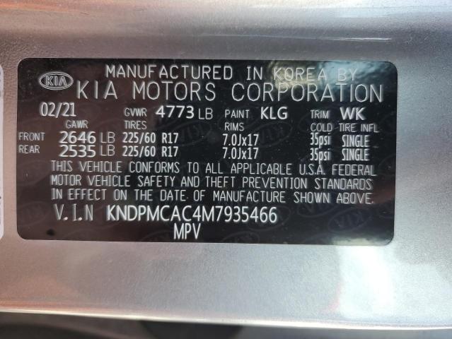 KNDPMCAC4M7935466 - 2021 KIA SPORTAGE LX SILVER photo 13