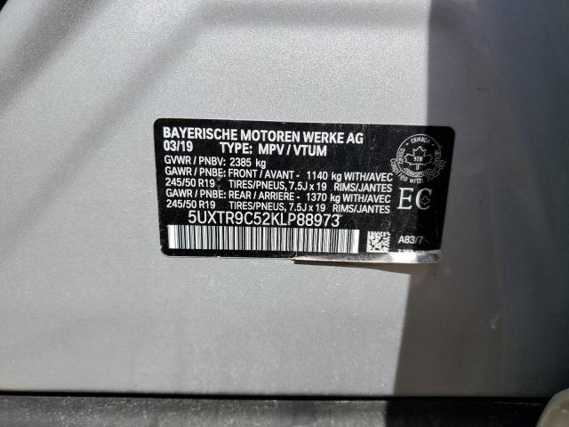 5UXTR9C52KLP88973 - 2019 BMW X3 XDRIVE30I SILVER photo 14