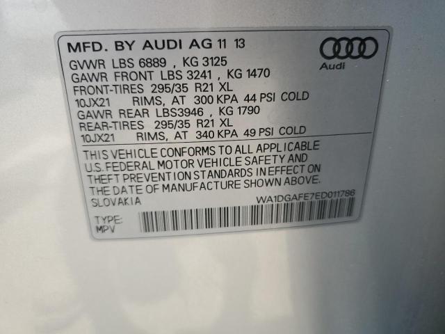 WA1DGAFE7ED011786 - 2014 AUDI Q7 PRESTIGE SILVER photo 13