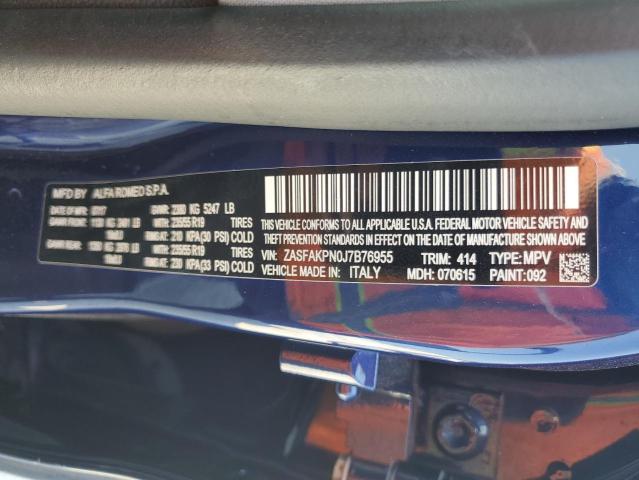 ZASFAKPN0J7B76955 - 2018 ALFA ROMEO STELVIO SPORT Blau Foto 12