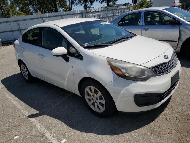 KNADM4A35E6409831 - 2014 KIA RIO LX WHITE photo 4