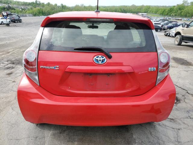 JTDKDTB35C1006560 - 2012 TOYOTA PRIUS C RED photo 6