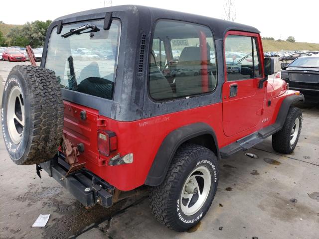 1J4FY19P6SP288894 - 1995 JEEP WRANGLER / S RED photo 4