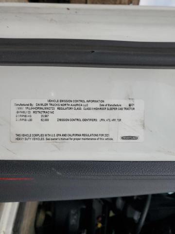 1FUJHHDR9NLMW2723 - 2022 FREIGHTLINER CASCADIA 1 白色 照片 10