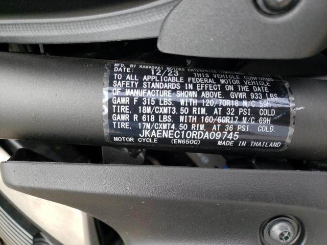 JKAENEC10RDA09745 - 2024 KAWASAKI EN650 C BLACK photo 9
