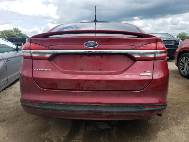 3FA6P0HDXHR406480 - 2017 FORD FUSION SE RED photo 6