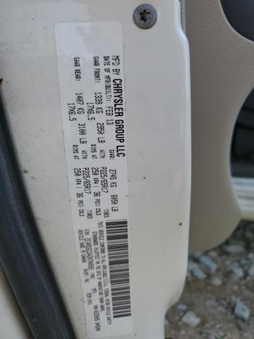 2C4RDGCG4DR700581 - 2013 DODGE GRAND CARAVAN SXT WHITE photo 13