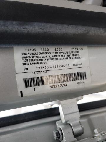 YV1MS382362190211 - 2006 VOLVO S40 2.4I SILVER photo 12