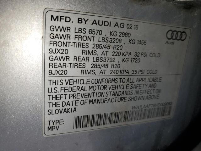 WA1LAAF76HD009093 - 2017 AUDI Q7 PREMIUM PLUS Silber Foto 13