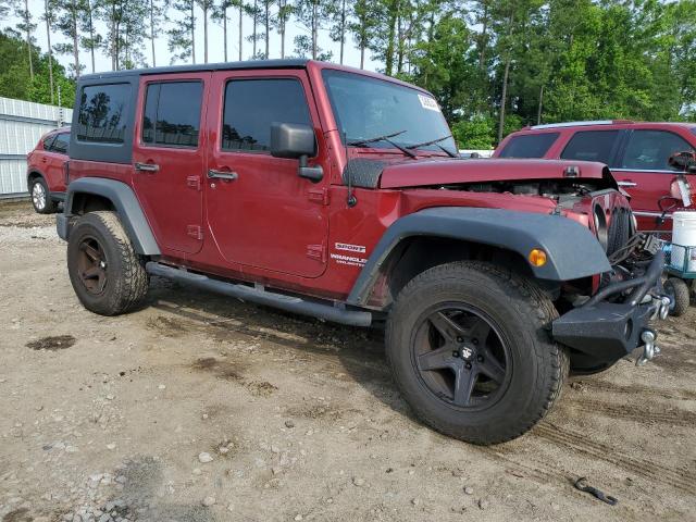 1C4BJWDG7DL557296 - 2013 JEEP WRANGLER U SPORT RED photo 4