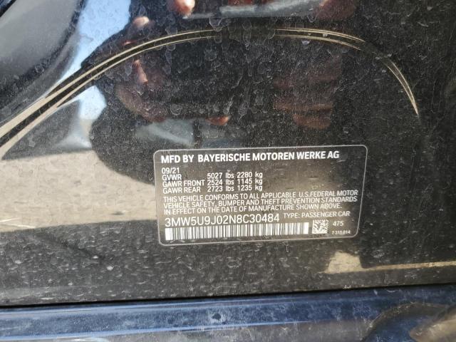 3MW5U9J02N8C30484 - 2022 BMW M340XI BLACK photo 13