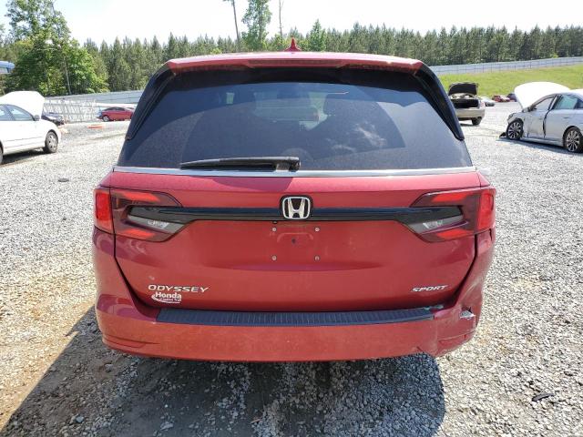 5FNRL6H76PB024897 - 2023 HONDA ODYSSEY SPORT-L RED photo 6