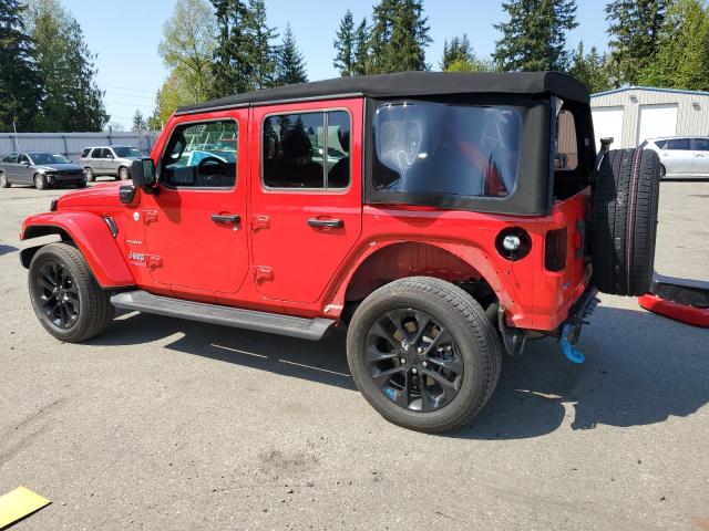 1C4JJXP61NW108278 - 2022 JEEP WRANGLER U SAHARA 4XE RED photo 2