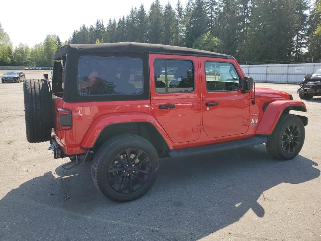 1C4JJXP61NW108278 - 2022 JEEP WRANGLER U SAHARA 4XE RED photo 3