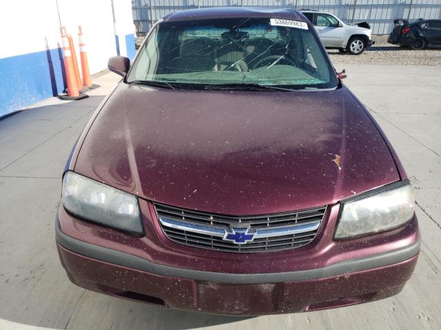 2G1WF52E149441767 - 2004 CHEVROLET IMPALA MAROON photo 5