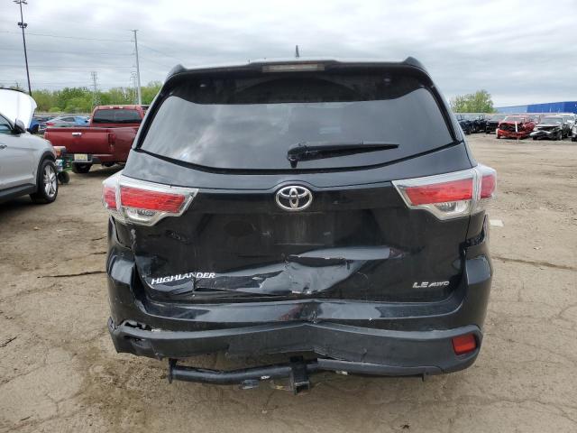 5TDBKRFH5GS335427 - 2016 TOYOTA HIGHLANDER LE BLACK photo 6