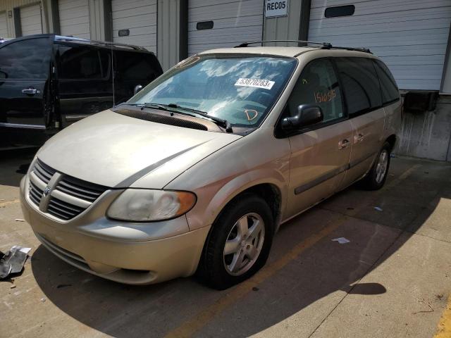 1D4GP45R16B744991 - 2006 DODGE CARAVAN SXT GOLD photo 1