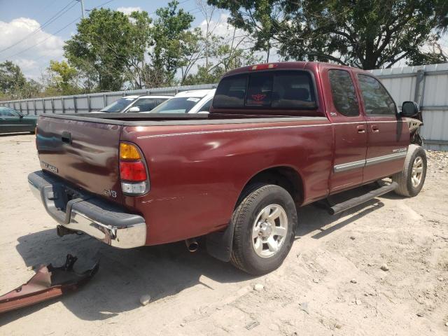 5TBRT34144S448580 - 2004 TOYOTA TUNDRA ACCESS CAB SR5 RED photo 3