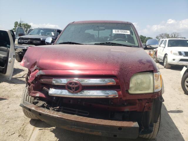 5TBRT34144S448580 - 2004 TOYOTA TUNDRA ACCESS CAB SR5 RED photo 5