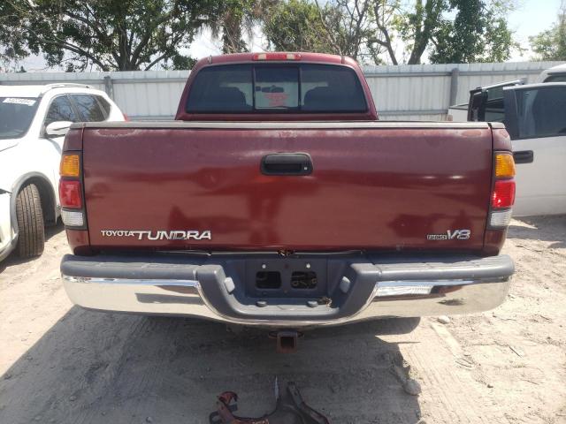 5TBRT34144S448580 - 2004 TOYOTA TUNDRA ACCESS CAB SR5 RED photo 6