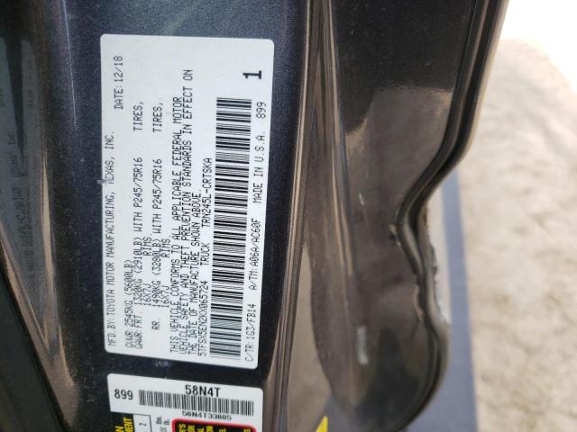 5TFSX5EN2KX065724 - 2019 TOYOTA TACOMA ACCESS CAB Графитовый фото 13