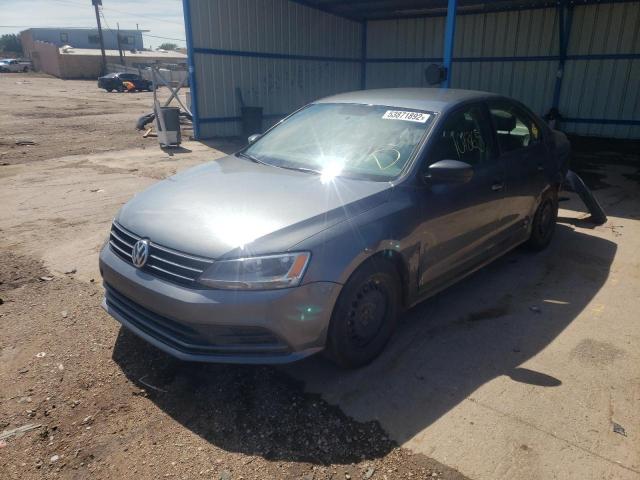 3VW267AJ5GM407758 - 2016 VOLKSWAGEN JETTA S GRAY photo 2