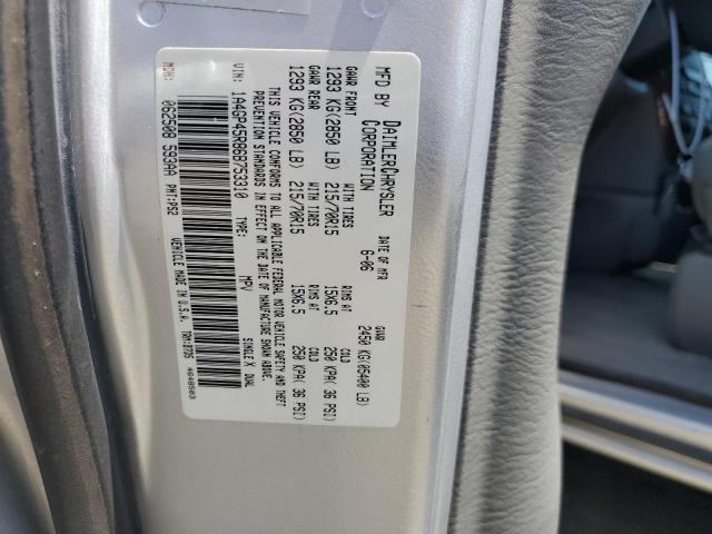 1A4GP45R86B753310 - 2006 CHRYSLER TOWN & COU ვერცხლისფერი ფოტო 13