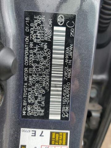 JTDKARFP8J3070067 - 2018 TOYOTA PRIUS PRIM 石墨色 照片 13