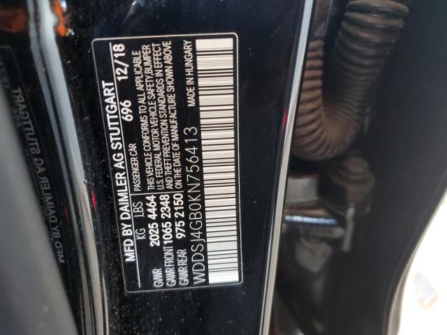 WDDSJ4GB0KN756413 - 2019 MERCEDES-BENZ CLA 250 4MATIC BLACK photo 12