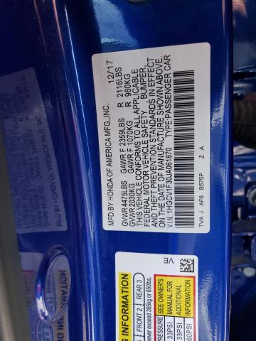 1HGCV1F30JA061870 - 2018 HONDA ACCORD SPORT ლურჯი ფოტო 12